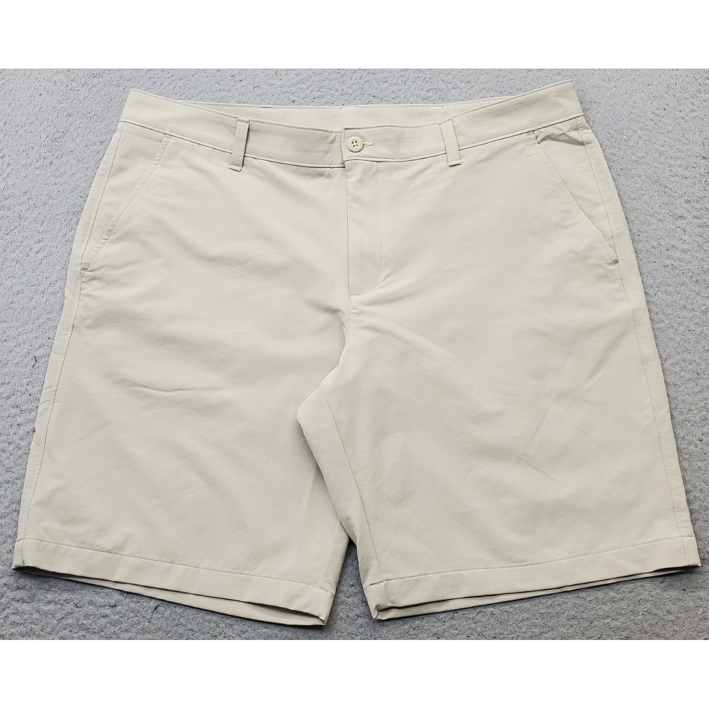 Under Armour Golf Chino Shorts Mens 40 Tan Performance Stretch Flat Front